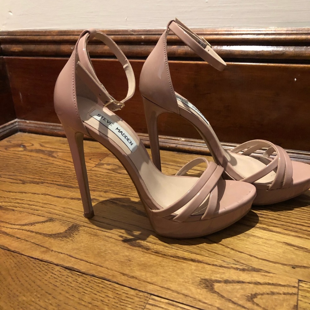 Blush Steve Madden platform sandals
